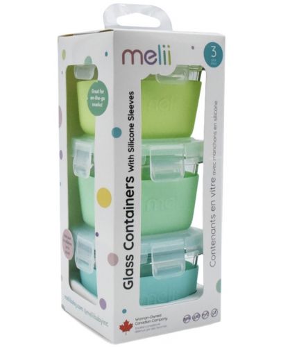 Комплект купички с капак Melii - Многоцветни, 160 ml, 3 броя - 3